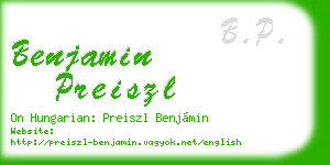benjamin preiszl business card
